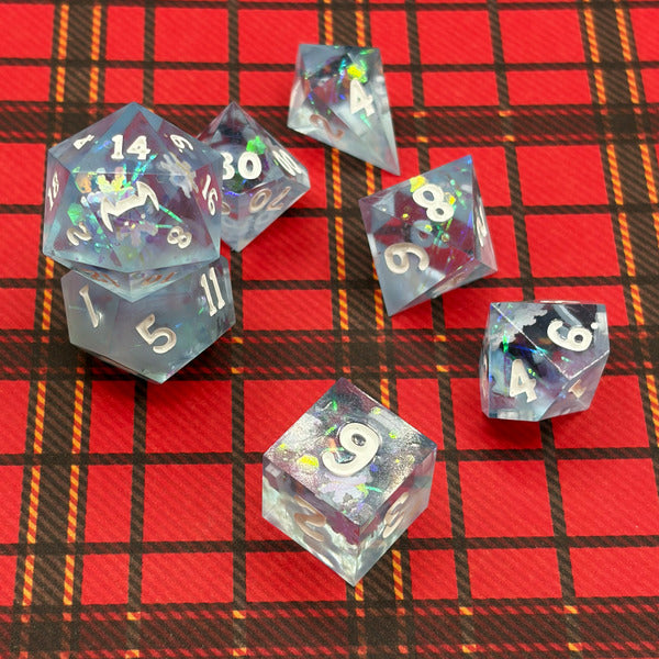 Ice Lake Handmade Resin Dice Set