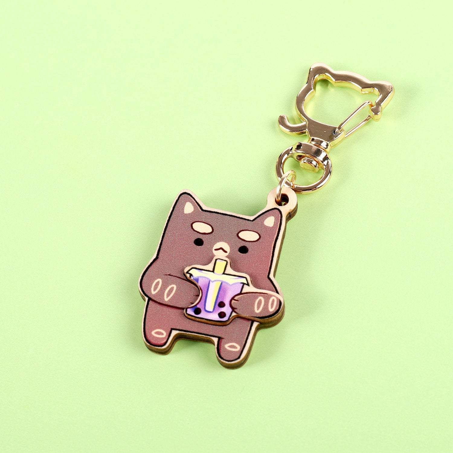 Copycats Boba Keychain Pair - Wooden Keychain - Copycats Store - Shopycats