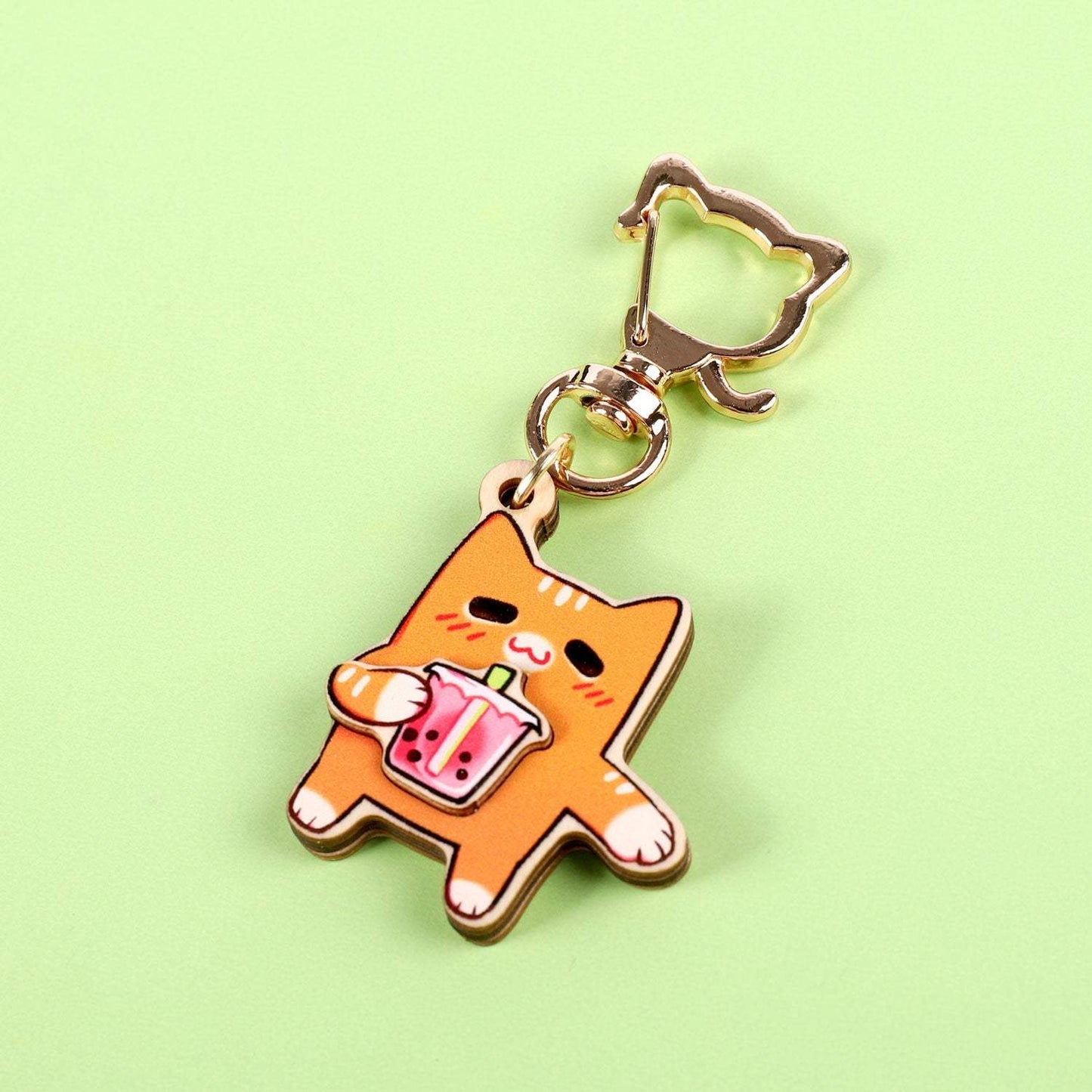 Copycats Boba Keychain Pair - Wooden Keychain - Copycats Store - Shopycats