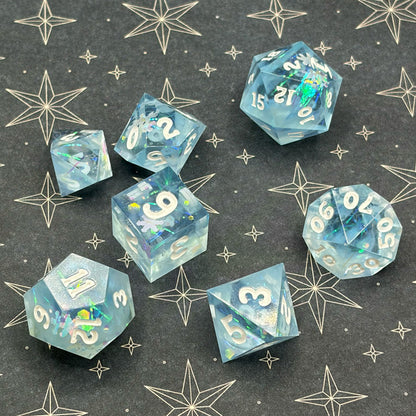 Ice Lake Handmade Resin Dice Set
