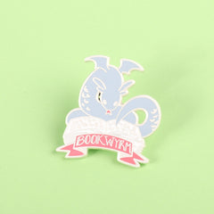 Bookwyrm Enamel Pin