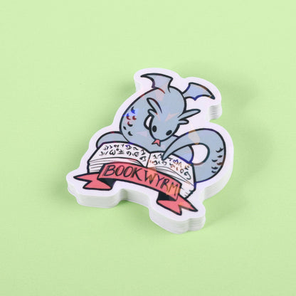 Bookwyrm Holographic Sticker - Arts & Crafts - Copycats Store - Shopycats