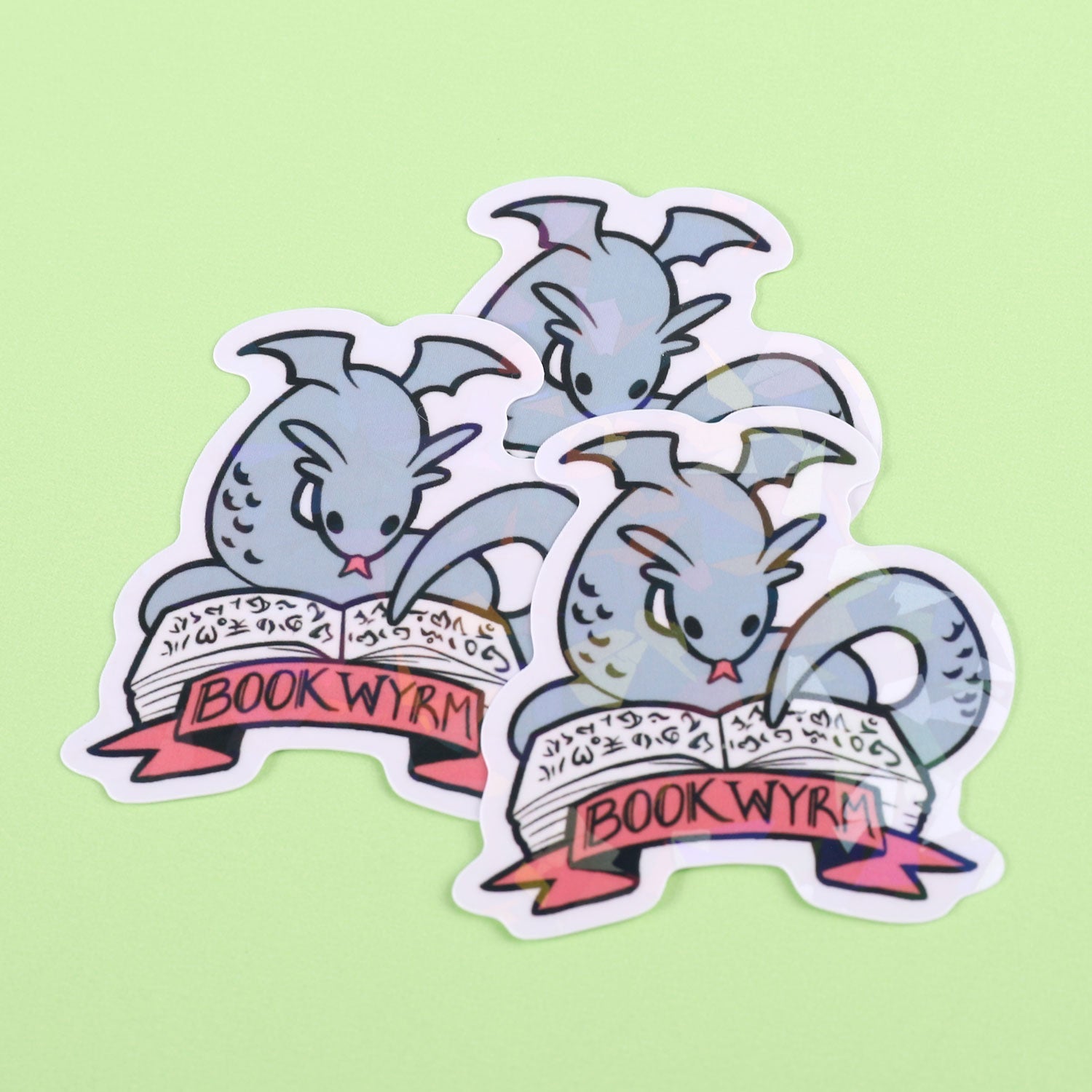 Bookwyrm Holographic Sticker - Arts & Crafts - Copycats Store - Shopycats