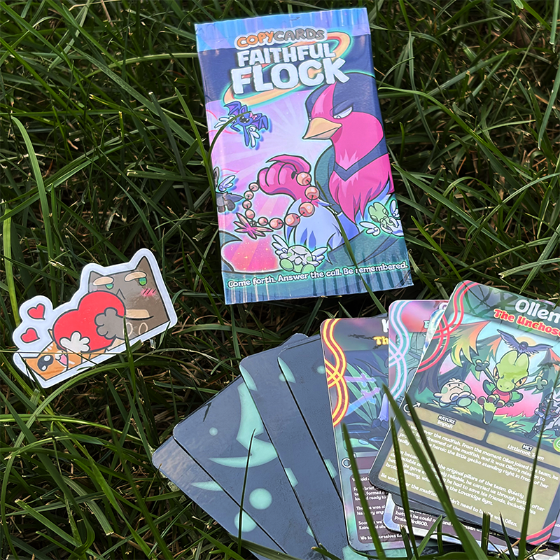 Copycats Nuzlocke Sticker + BONUS Faithful Flock Fan Booster Pack