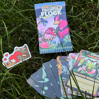 Copycats Nuzlocke Sticker + BONUS Faithful Flock Fan Booster Pack