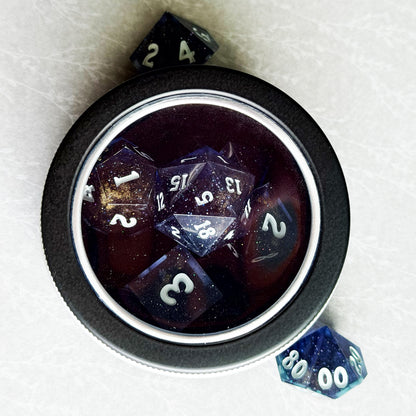 Galaxy Gold Dust Handmade Resin Dice Set